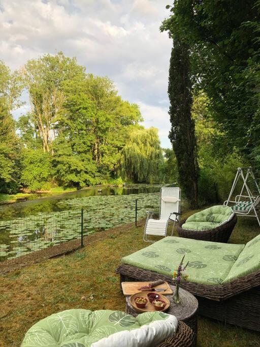 הוילה Annay-sur-Serein Magnifique Moulin Proche Chablis, Jacuzzi Et Riviere מראה חיצוני תמונה